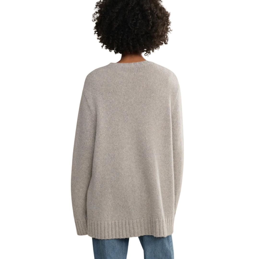 Cashmere Amelia Crewneck, Grey