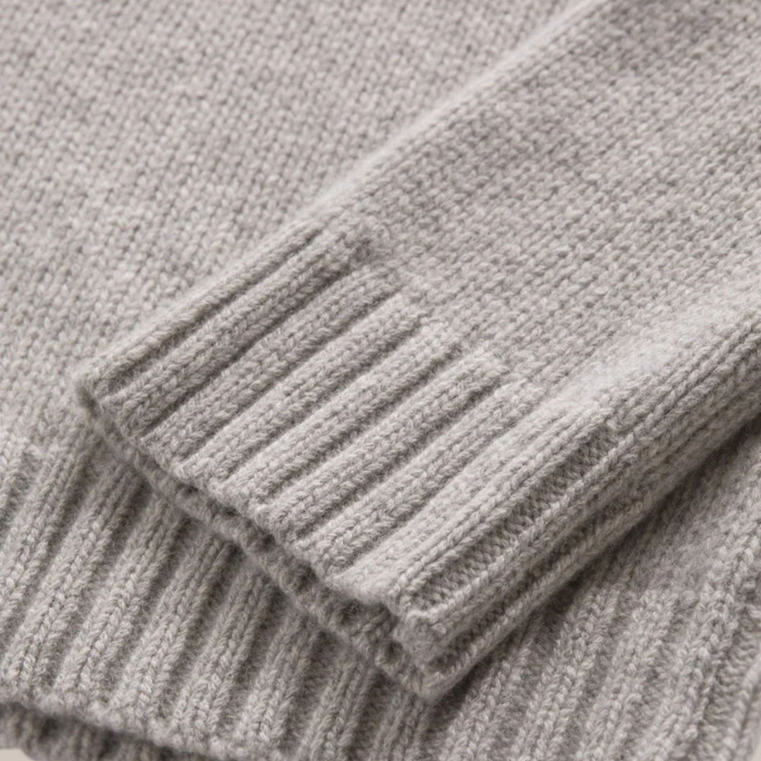 Cashmere Amelia Crewneck, Grey