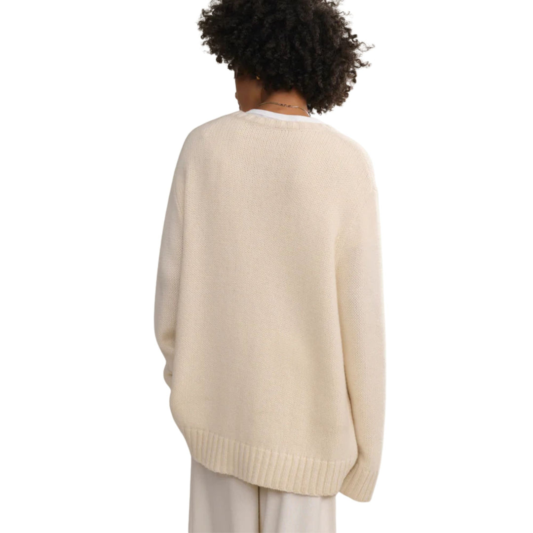 Cashmere Amelia Crewneck, Ivory