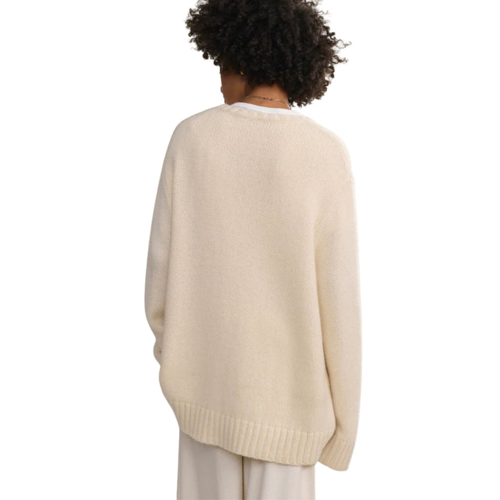 Cashmere Amelia Crewneck, Ivory