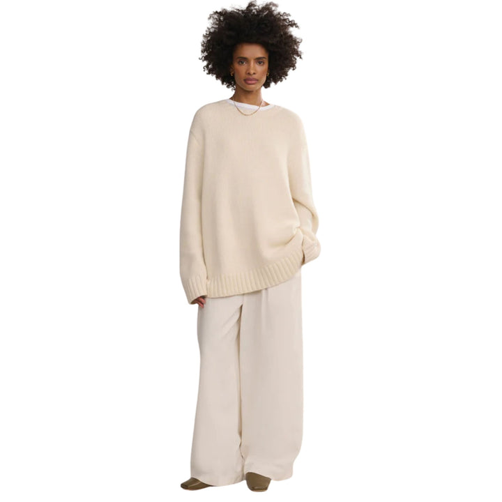 Cashmere Amelia Crewneck, Ivory
