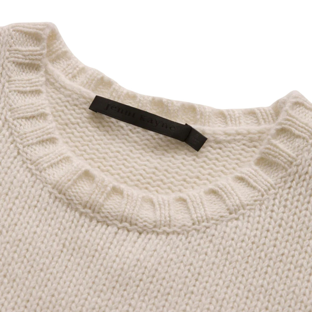 Cashmere Amelia Crewneck, Ivory