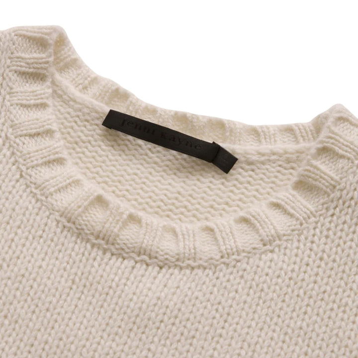 Cashmere Amelia Crewneck, Ivory