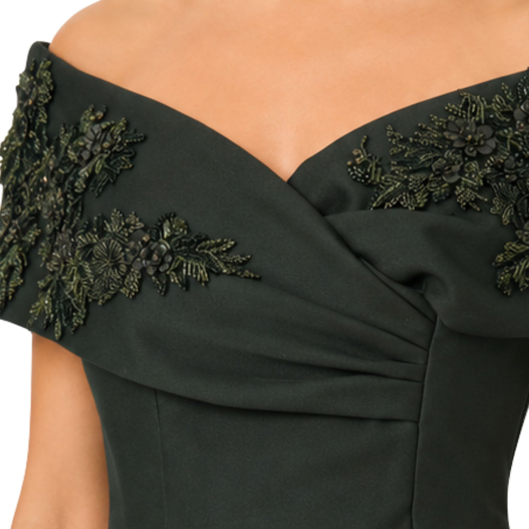 Embellished Off-Shoulder Midi Margaret Dress