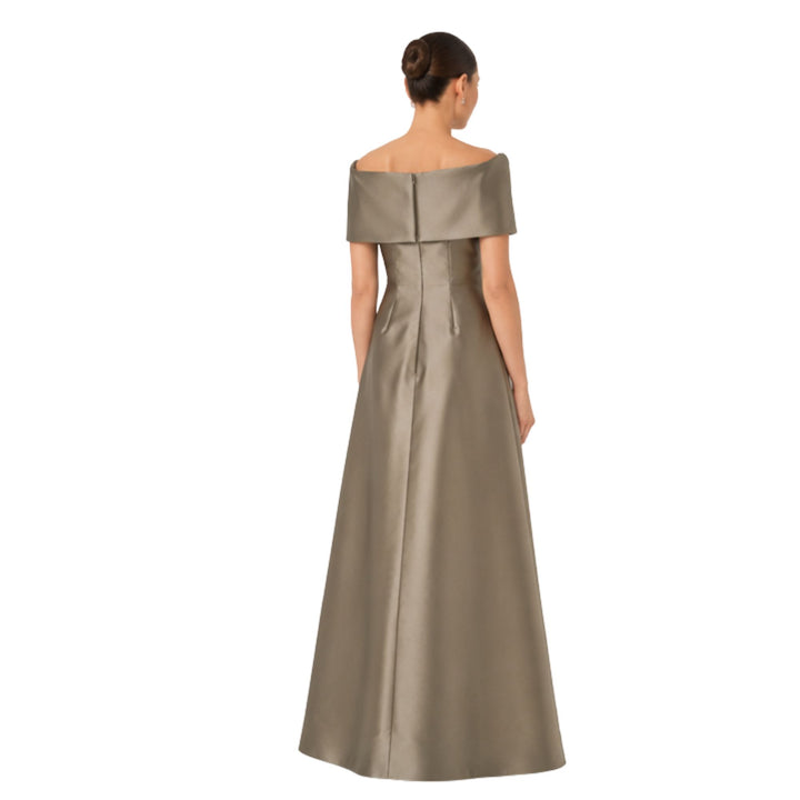 Off Shoulder Crystal Embellished Gown