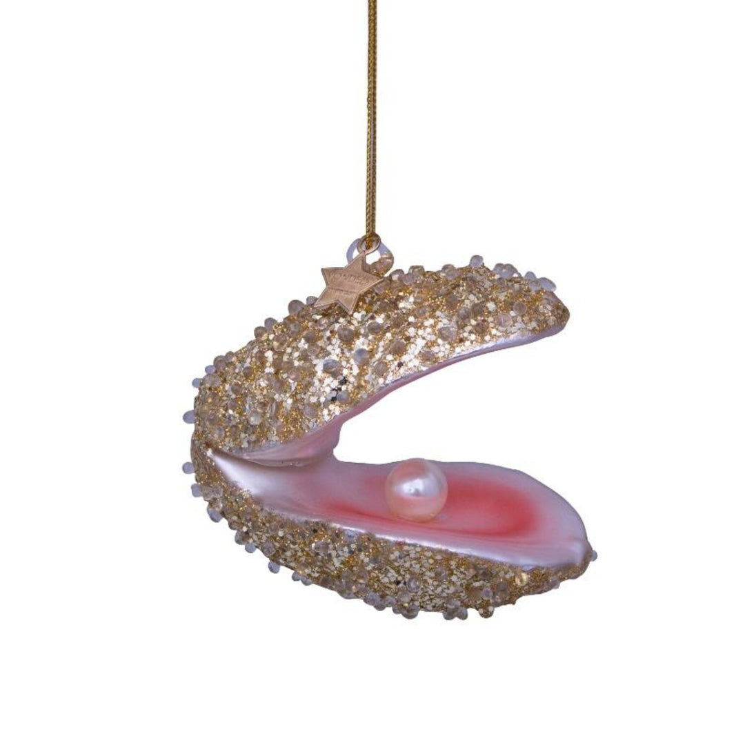 Champagne Glitter Oyster Ornament
