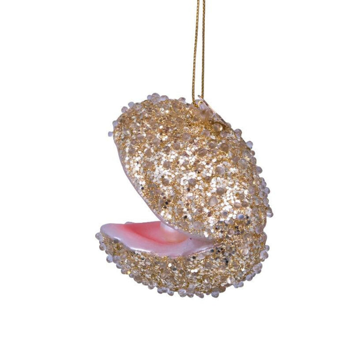 Champagne Glitter Oyster Ornament