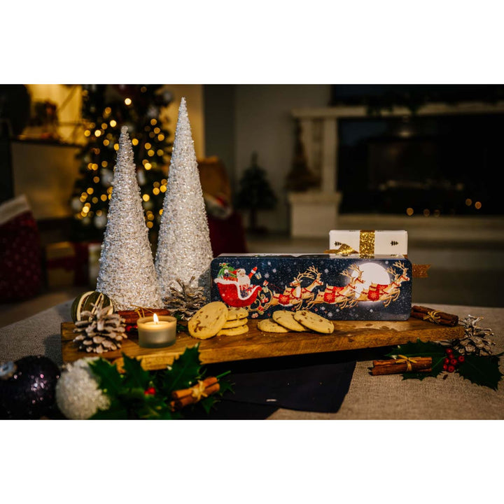 Christmas Flying Santa Tin