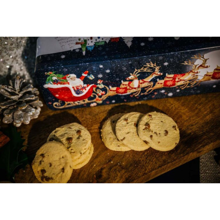 Christmas Flying Santa Tin