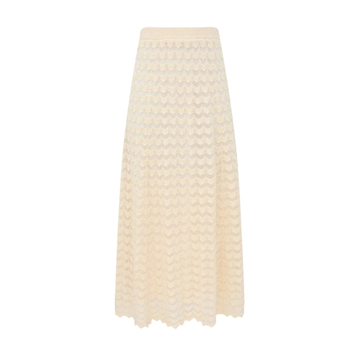 Clash Wave Skirt in Cream