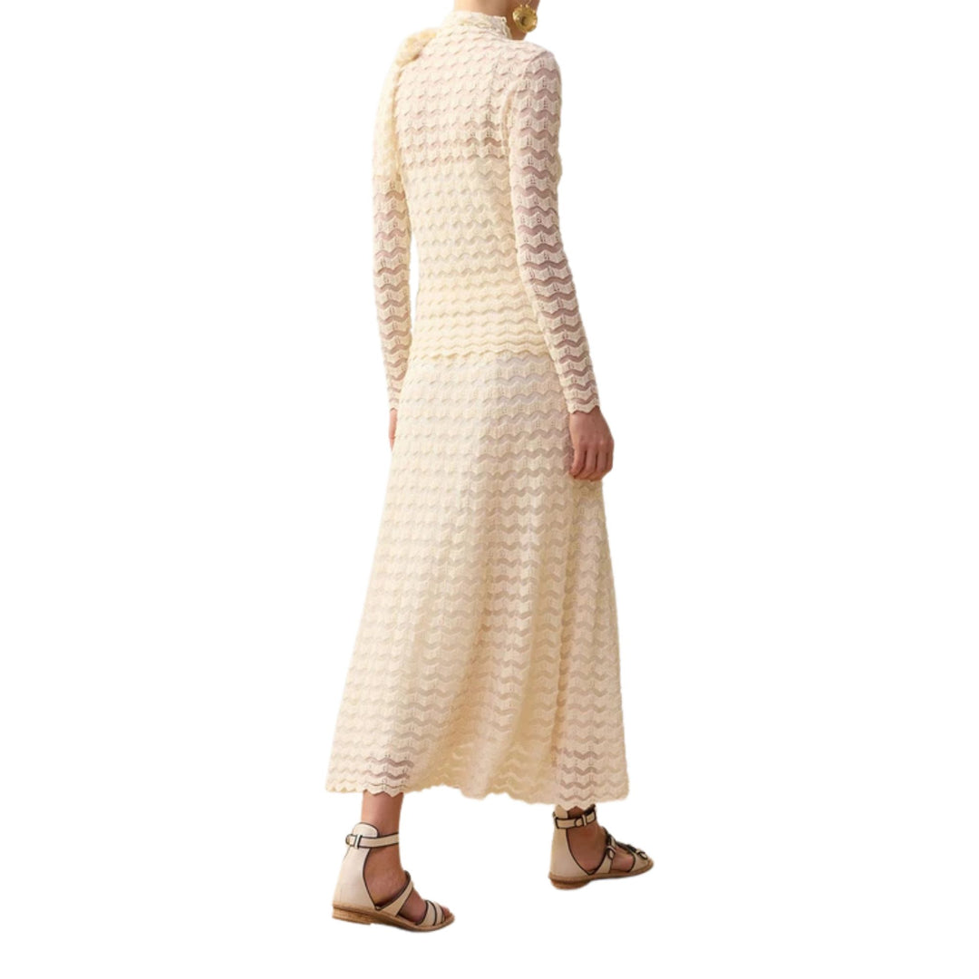Clash Wave Skirt in Cream