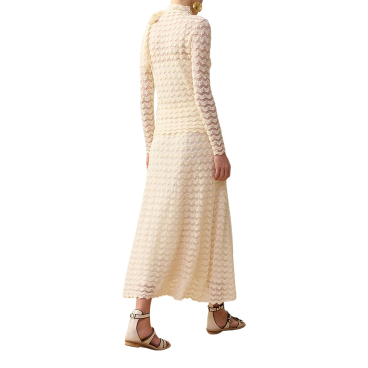 Clash Wave Skirt in Cream