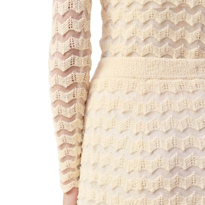 Clash Wave Skirt in Cream