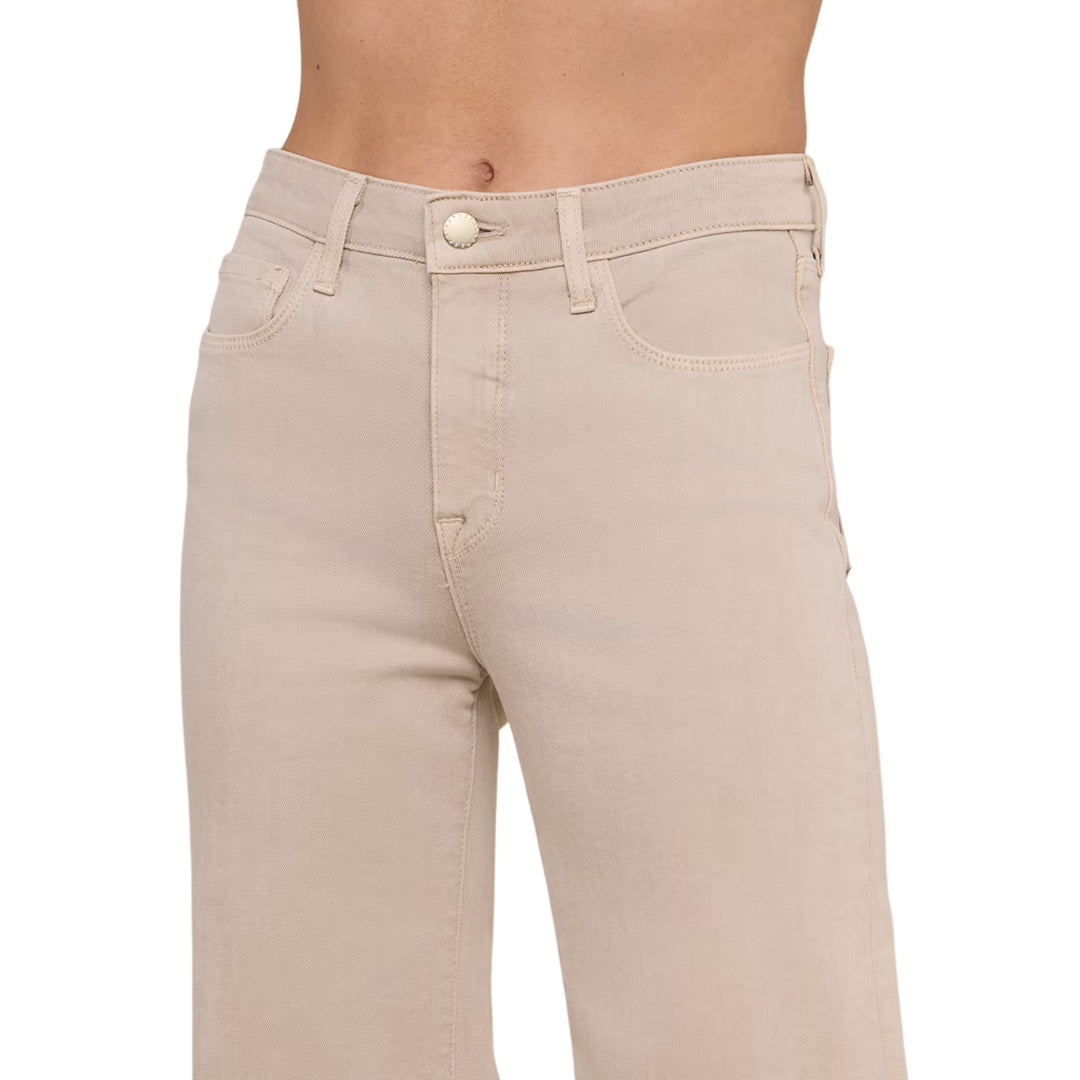 Clayton High Rise Wide Leg in Biscuit