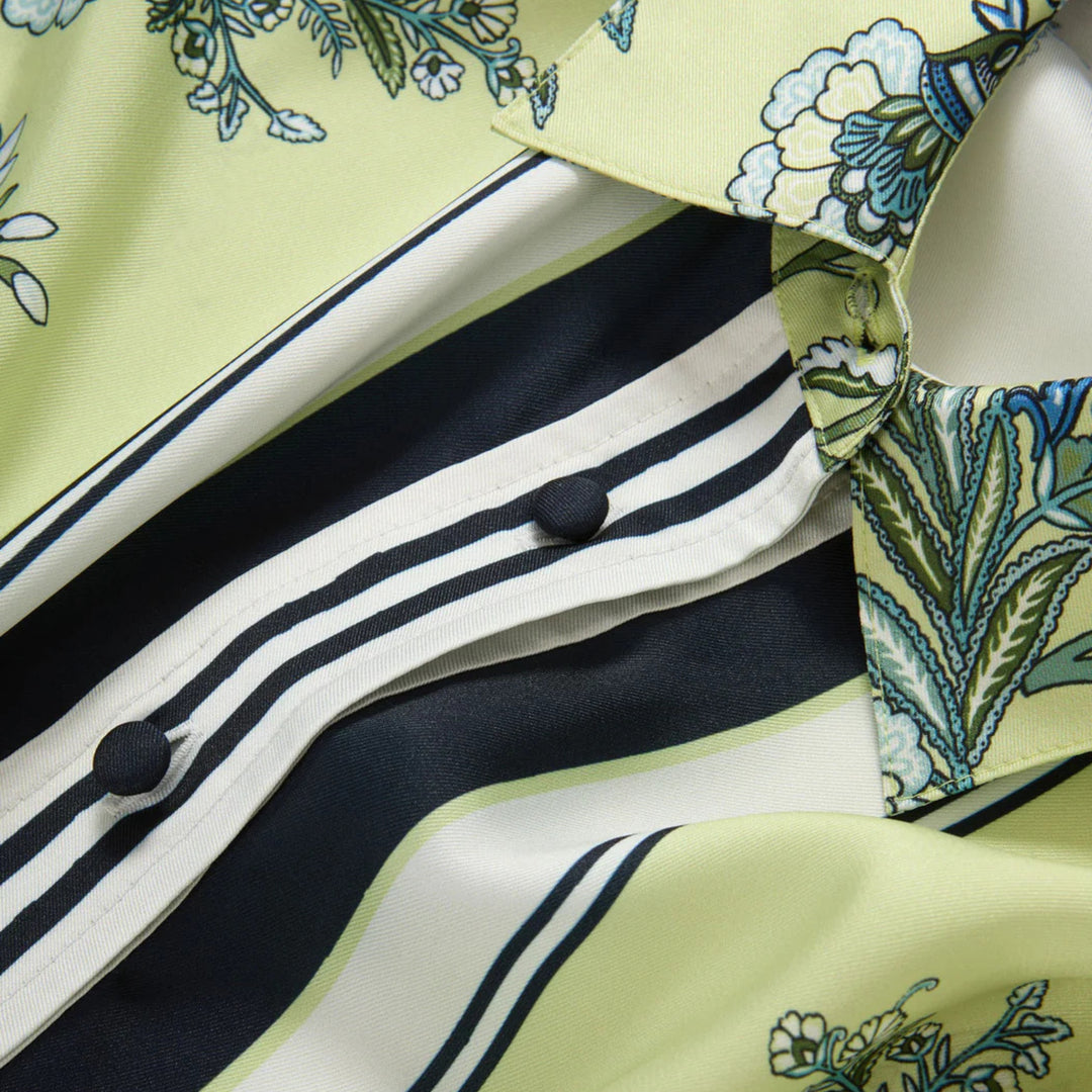 Clean Spruce Top in Light Pistachio Multi