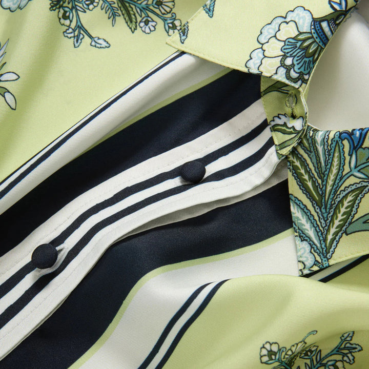 Clean Spruce Top in Light Pistachio Multi