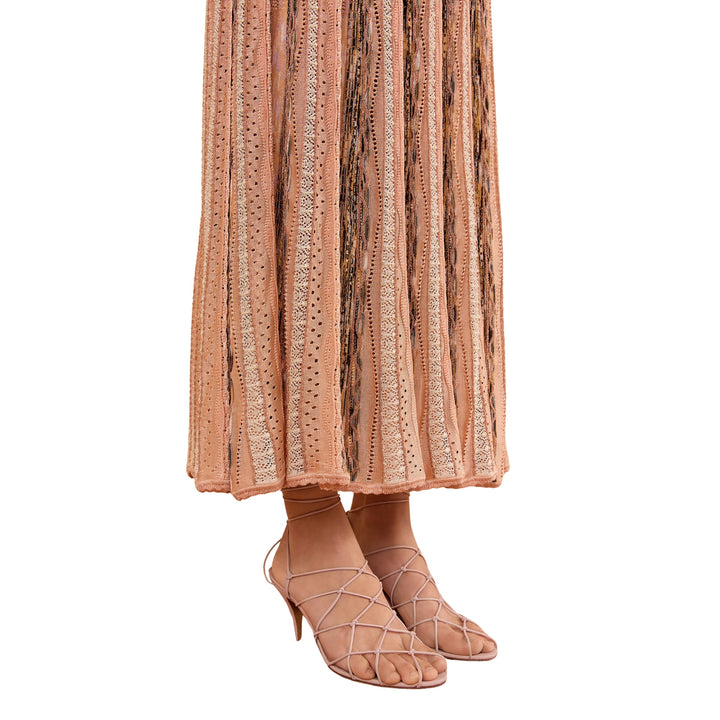 Clio Knit Midi Skirt in Hibiscus