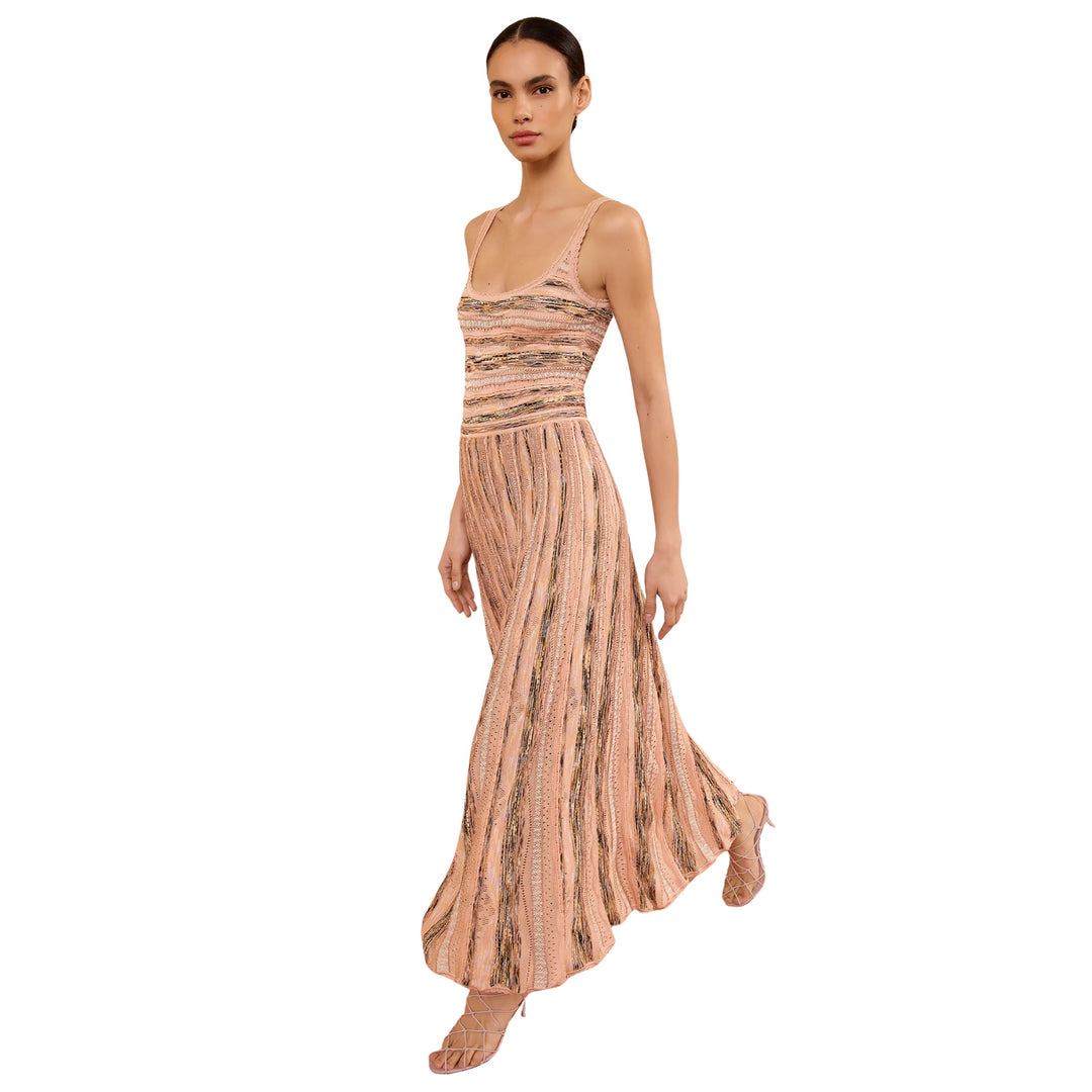 Clio Knit Midi Skirt in Hibiscus