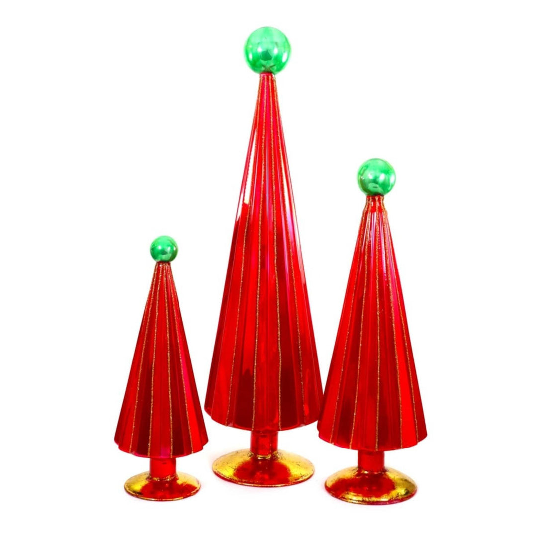 Pleated Tree - Red Green - L