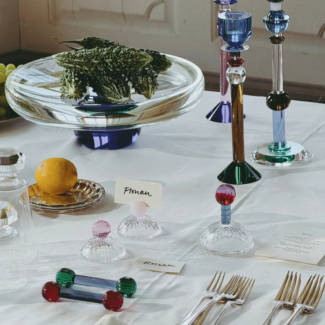 Colette Tray - Clear/Teal/Blue