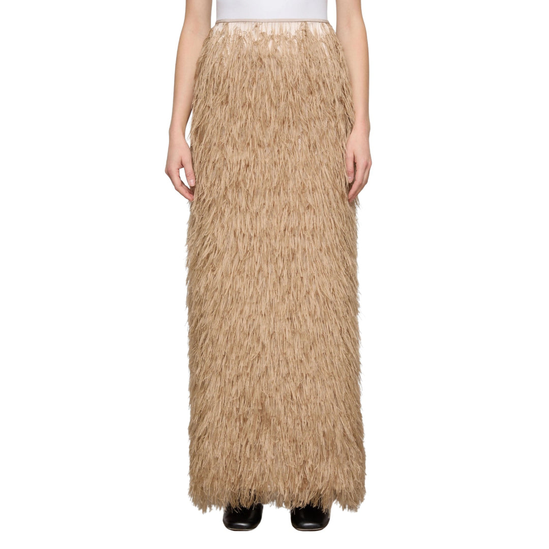 Column Long Skirt in Brownstone