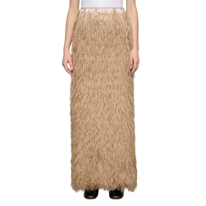 Column Long Skirt in Brownstone
