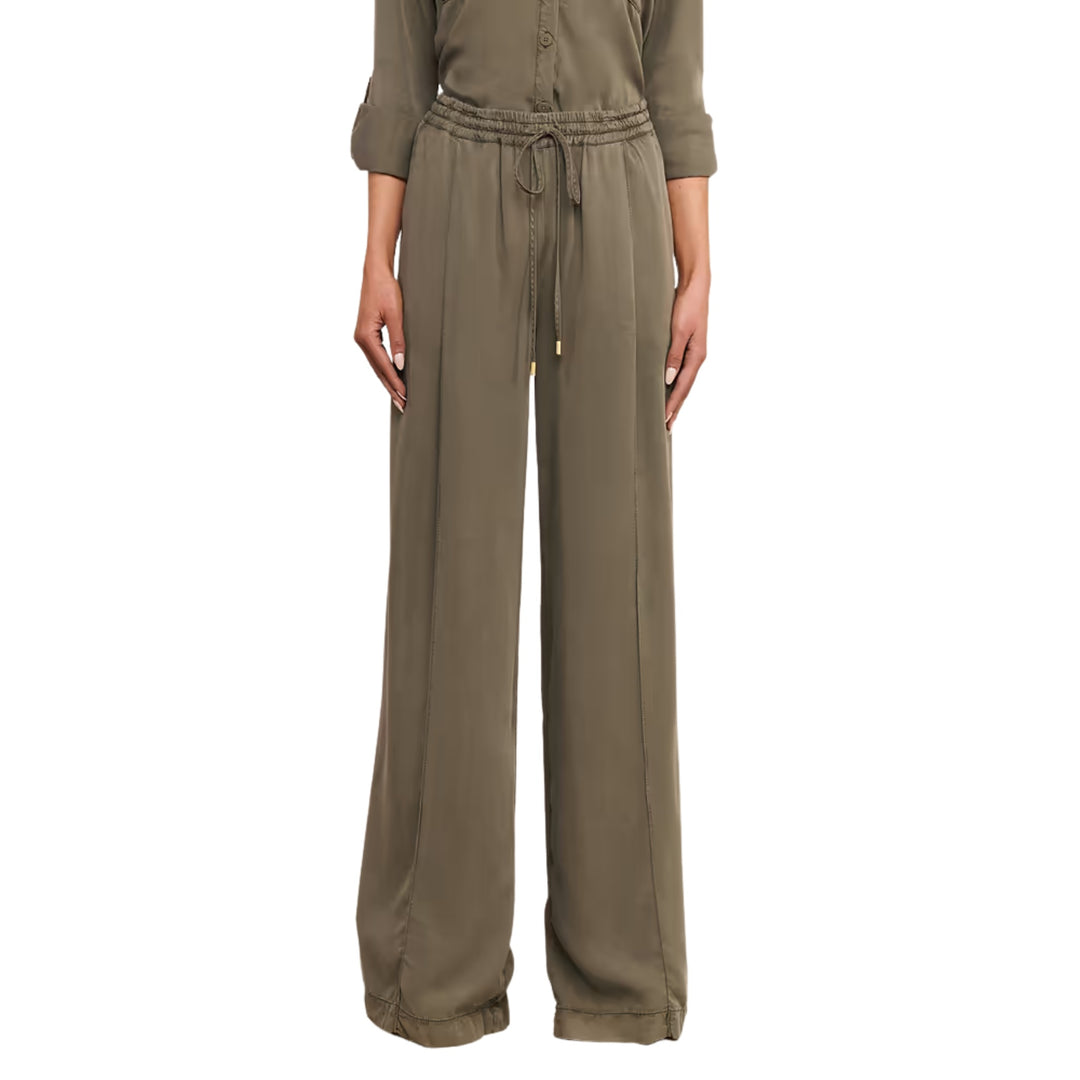 Connie Drawstring Trouser, Smokey Olive