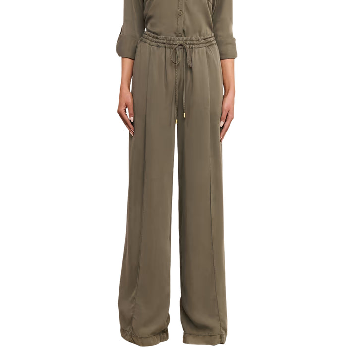Connie Drawstring Trouser, Smokey Olive