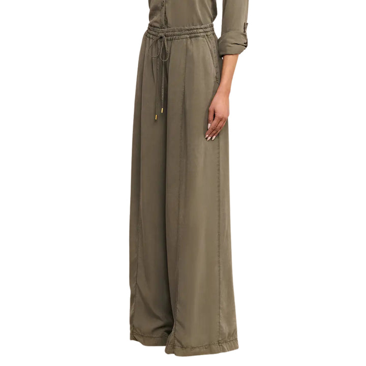 Connie Drawstring Trouser, Smokey Olive