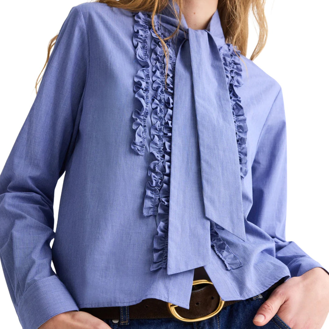 Connor Shirt in White/Navy