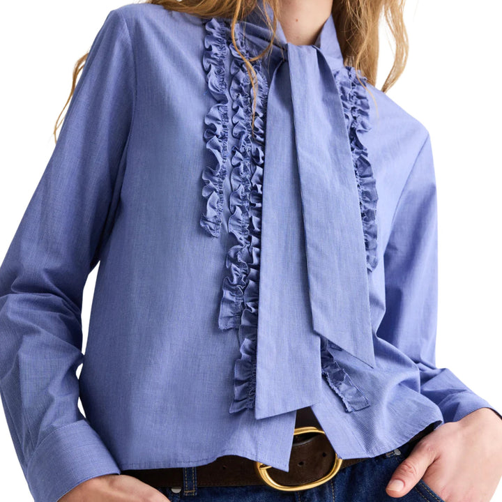 Connor Shirt in White/Navy