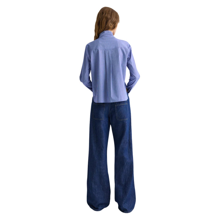 Connor Shirt in White/Navy