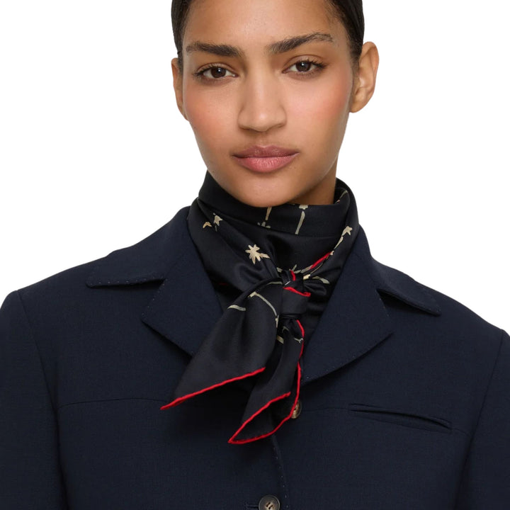 Constellation Silk Printed Scarf - Ink Multi