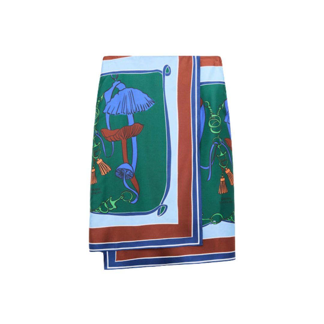 Cosmic Funghi Skirt in Colorful Ribbon Stripe