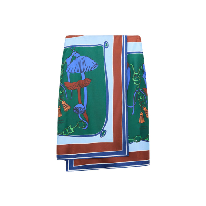 Cosmic Funghi Skirt in Colorful Ribbon Stripe