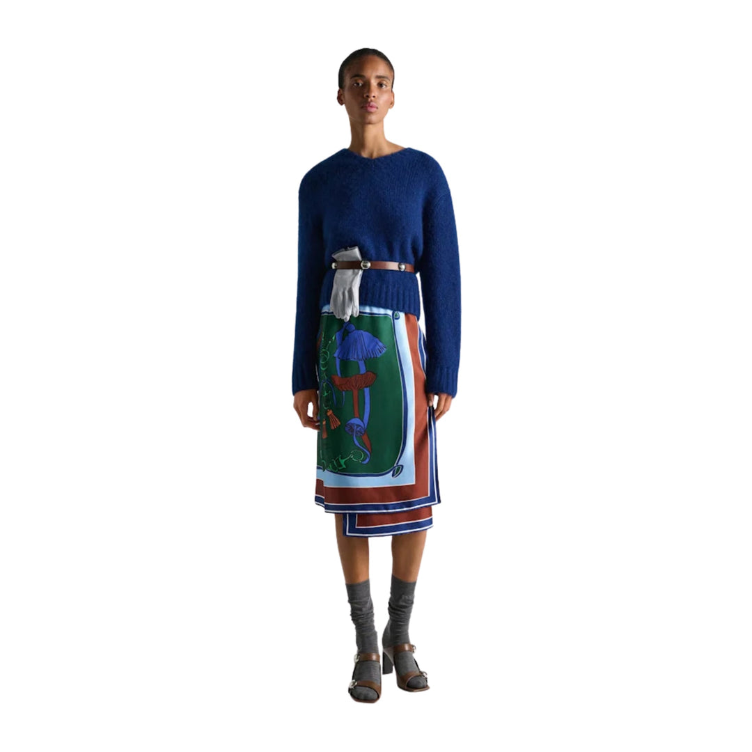 Cosmic Funghi Skirt in Colorful Ribbon Stripe