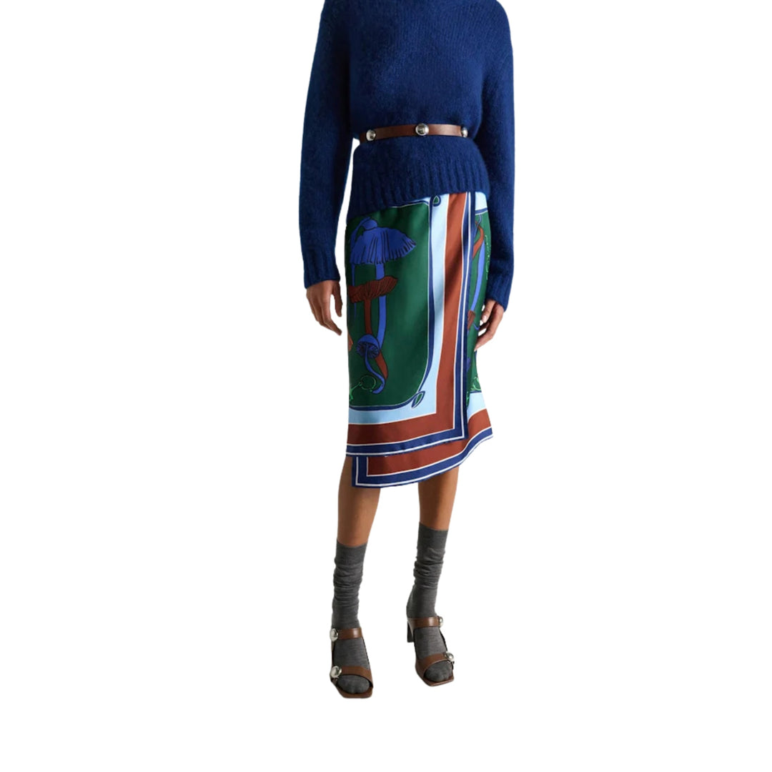 Cosmic Funghi Skirt in Colorful Ribbon Stripe