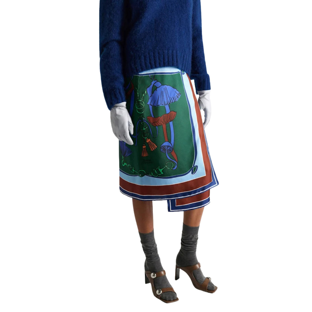 Cosmic Funghi Skirt in Colorful Ribbon Stripe