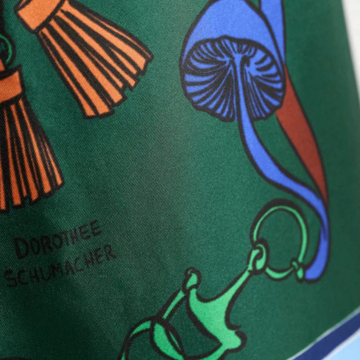 Cosmic Funghi Skirt in Colorful Ribbon Stripe