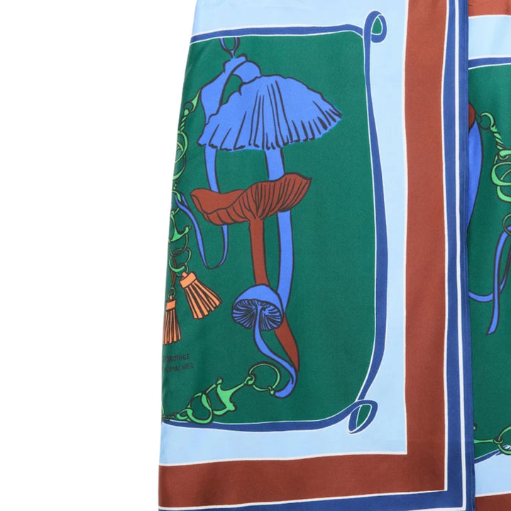 Cosmic Funghi Skirt in Colorful Ribbon Stripe