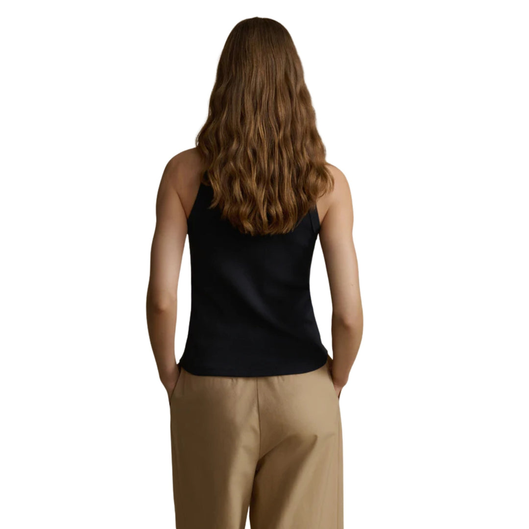 Cotton Rib Tank in Black