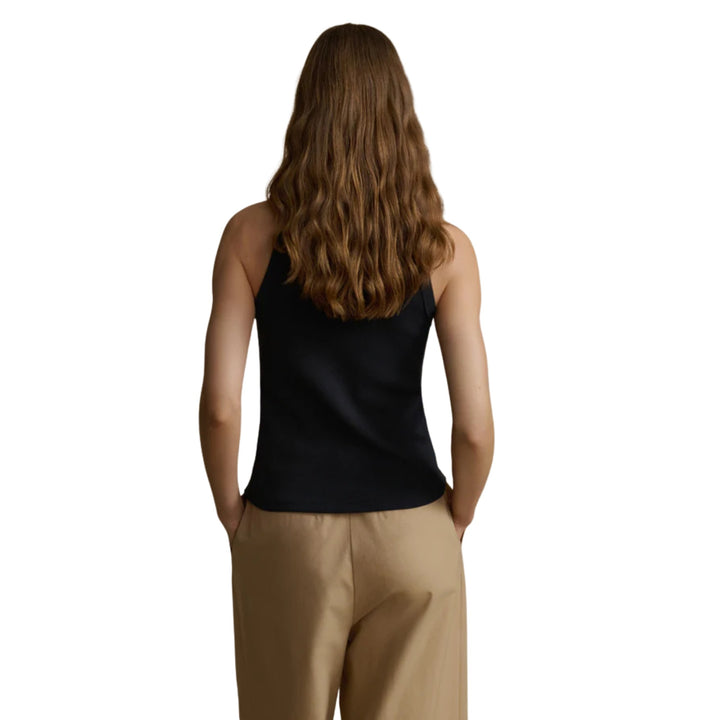 Cotton Rib Tank in Black