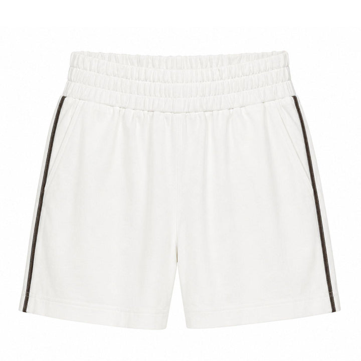 Cotton Shorts with Monili Detail