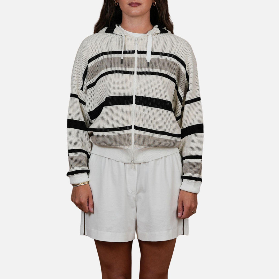 Cotton Shorts with Monili Detail