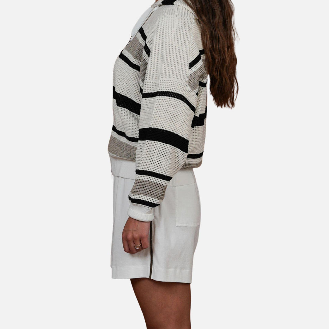 Cotton Shorts with Monili Detail