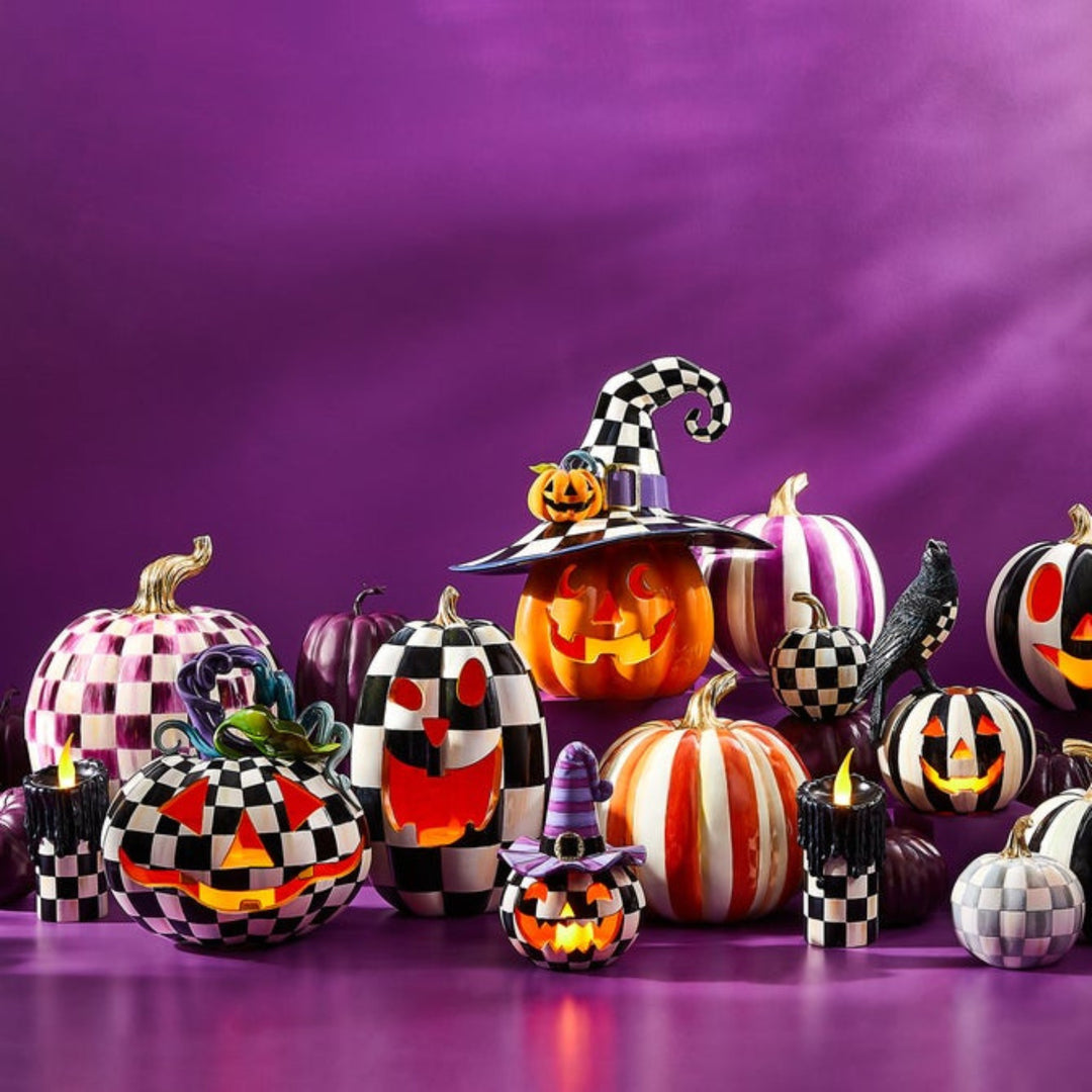 Courtly Check Glossy Pumpkin - Mini