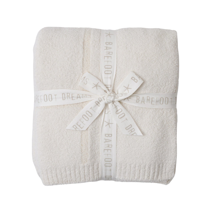 CozyChic Cotton Tonal Plaid Throw 54x72, Cream