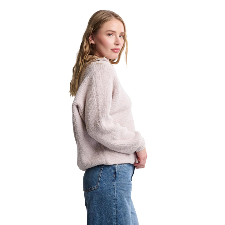 CozyChic Dolman Sleeve Collared Sweater, Stone