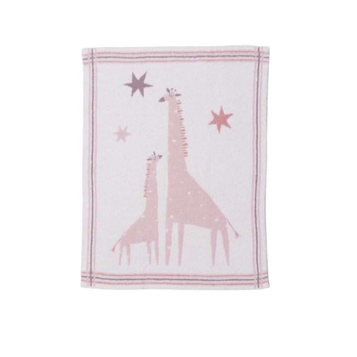 CozyChic Giraffe Stroller Blanket, Dusty Rose Multi
