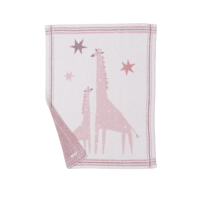 CozyChic Giraffe Stroller Blanket, Dusty Rose Multi